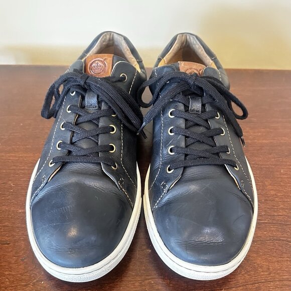 Born Mens Allegheny II Sneaker Size 10.5M Black Leather Casual Lace Up Shoe Low - Picture 3 of 13